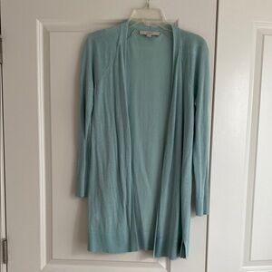LOFT Light Blue Open Front Cardigan